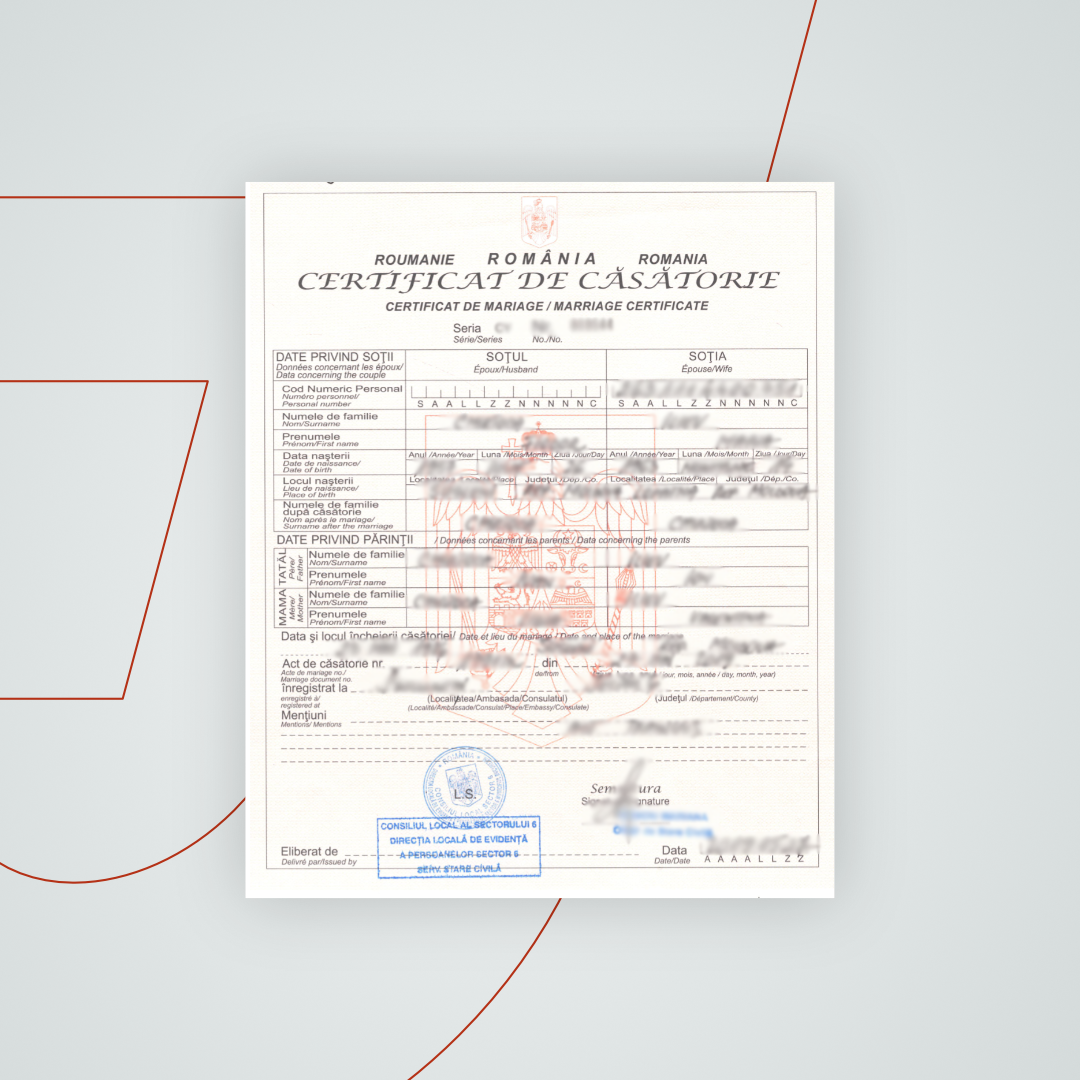 Certificate de naștere și de căsătorie românești